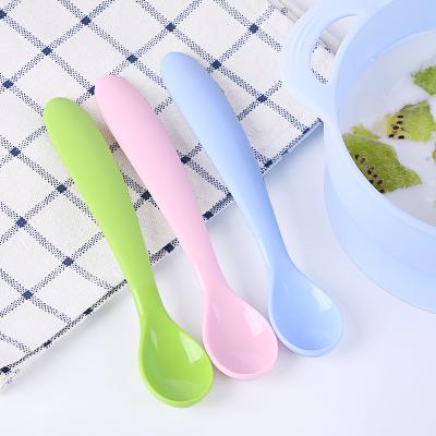 China Baby Free Soft Training Silicone Food Grade Spoons Tip Bpa Items Bpa Items Kids Bpa Feeding Spoon for sale