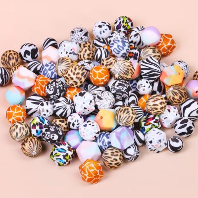 China Wholesale Non-Toxic Bpa Free Soft Soft Animal Teething Beads Food Grade Chew Silicone Beads for sale