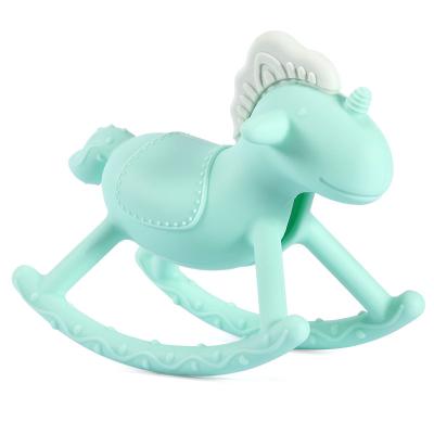 China China Custom Non-Toxic Kids Chew Toy 3D Unicorn Silicone Children Baby Teether Bpa Free With Packing for sale