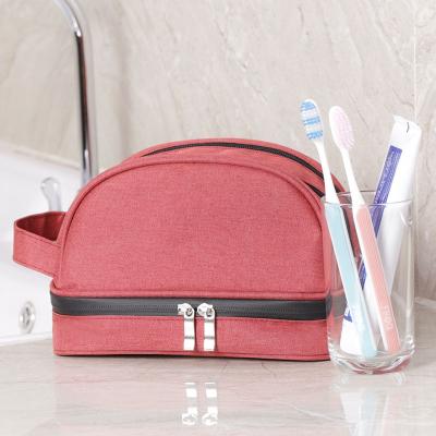 China Goods Wholesale Goods Customize Small Waterproof Black Red Color Polyester Makeup Toiletry Storage Bags And Cosmetic Cases Or Pouches for sale