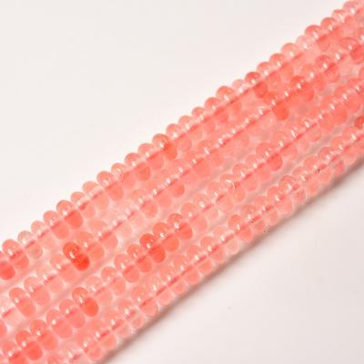 China DIY Necklace Bracelet Making Strand 2x4mm Rondelle Stone Beads Natural Cherry Quartz Gemstone Heishi Beads DIY Necklace Loose Natural Abacus Stone Beads B-219-5 for sale