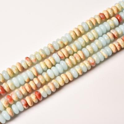 China DIY Necklace Bracelet Making Strand 2x4mm Rondelle Stone Beads Snake Skin Imperial Jasper Gemstone Heishi Bead DIY Necklace Loose Natural Abacus Stone Beads B-219-3 for sale