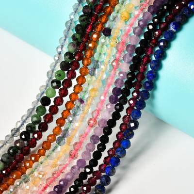 China Reflecting Wholesale Natural Small Faceted Amethyst Crystal Cut Gemstone Loose Beads for DIY Jewelry Bracelets Necklace Making Kit for sale