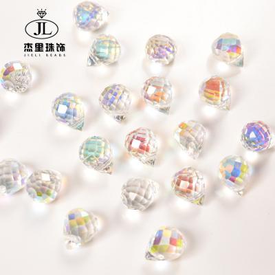 China Crystal Transverse Hole Water Drop Crystal Glass Bracelet Strawberry Glass Beads Diy Accessories Clothes Accessories Loose Beads for sale