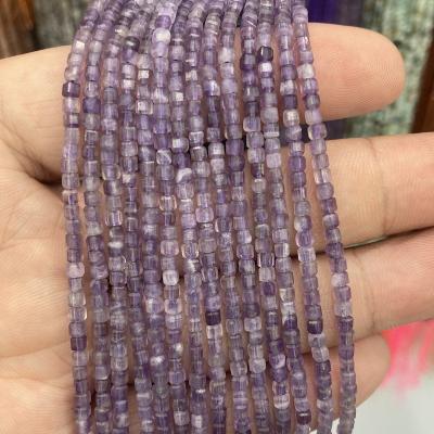 China DIY Jewelry Hand Making Wholesale Factory Price 2.5mm Faceted Square Shape Gemstone Beads for Jewelry Making Red Jasper Beads Amethyst Beads B-147 for sale