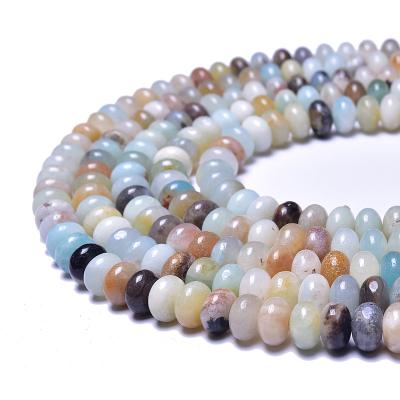 China Making Jewelry Necklace Bracelet Earring 5x8MM Rondelle Abacus Loose Natural Amazonite Loose Polished Smooth Spacer Stone Beads for Jewelry Making JL- 334 for sale