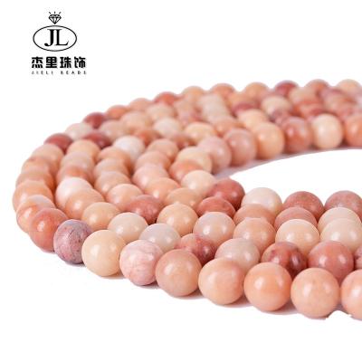 China DIY Necklace Bracelet Making Strand 6mm 8mm 10mm Rose Red Pink Jasper Gemstone Loose Beads for Jewelry Making Smooth Round Stone Beads for Bracelets Necklace B-063 for sale