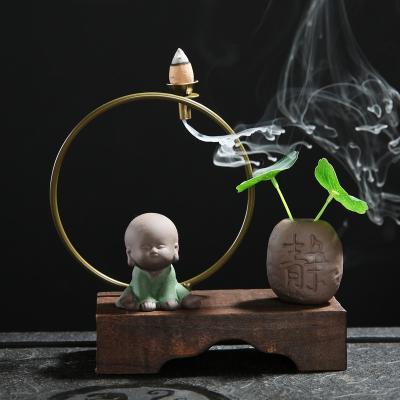 China India Opens Table Top Water For Indoor Wealth Trinkets Culture Wheel Fountain Backflow Incense for sale