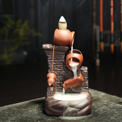 China Funny Chinese Incense Backflow Censer Smoke Waterfall Incense Holder with China Antique Style for sale