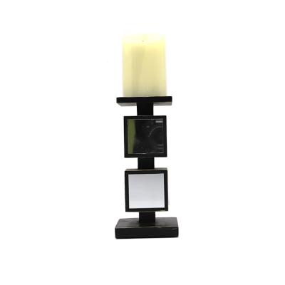 China Nordic Stick Pillar Home Decoration Wedding Mirror Decoration Resin Candle Holder With Candle Holder for sale