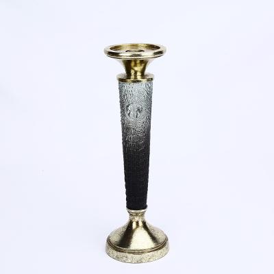 China Home Decoration Poly Resin Vintage Candle Holder Wholesale, Candlestick For Pillar Candle for sale