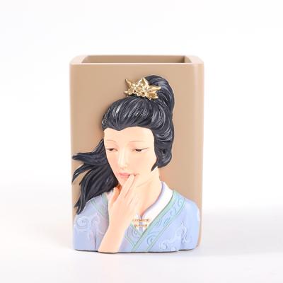 China Handmade Mini Brush And Desk Organizer Pencil Holder Pot Child Specification Classic Style for sale