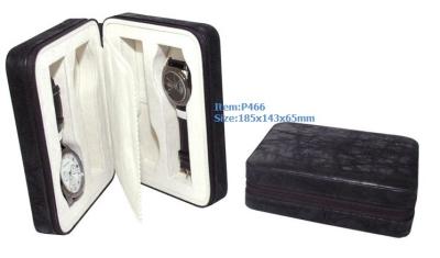 China Leather Watch Boxes with zipper for sale