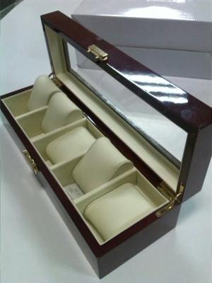 China Wooden Watch collection boxes for 5pcs watch for sale