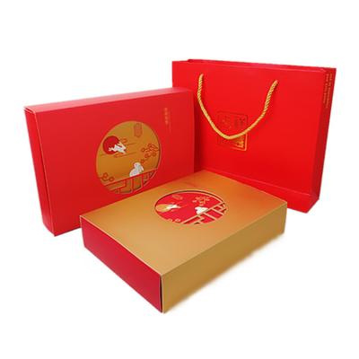 China Recyclable Recyclable Kraft Paper Moon Cake Packaging Box for sale