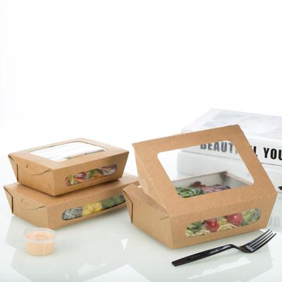 China Cake Box Clear Window Customized Paper Packaging For Takeout Food Boxes Biodegradable Restaurant Takeout Packaging for sale