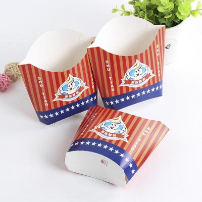 China Disposable Packaging Paper French Fries Boxes Recyclable for sale