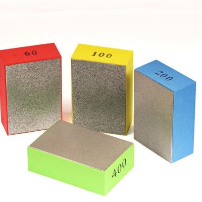 China Ceramic Tile Polishing Polishing Grinding Diamond Abrasive Pads Polimento Glass Wiper Easy Stone Diamond Hand Polishing Pad 90*55mm for sale