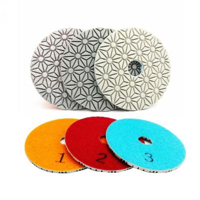 China Easy 3 Step Stone Polishing Pads Engineered Diamond Polishing Pads Ganite Marble for sale