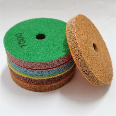 China Granite Polishing Accept Custom Sizes3 4 5 6 7 8 9 10 Inch Concrete Diamond Sponge Polishing Pad Marble Tool Granite Quartz Floor Polishing Pads for sale