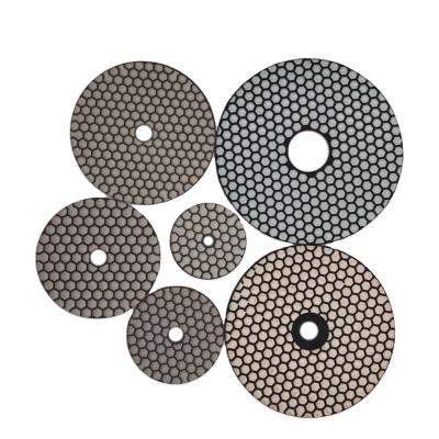 China Easy custom size 4 inc. 100 Mm Resin Quartz Granite Flexible Dry Diamond Polishing Pads Marble for sale