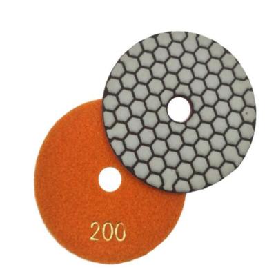 China Easy Custom Size 4 Inch 100 Mm Dry Ceramic / Stone Tile / Marble / Granite / Quartz Stone Diamond Buffing Polishing Pad for sale