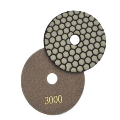 China Easy Custom Size 4 inc Marble Granite Dry Engineer Stone Quartz Porcelain 100mm Diamond Resin Flexible Polishing Pads for sale