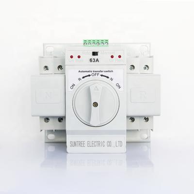 China DZ47 (SC45) SQ3W Series 63A 2P 4P Mini Circuit Breaker Manual Auto Generator Automatic Transfer Switch Controller ATS for sale