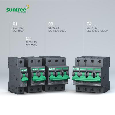 China Used in 550V 800V 1000V 1200V dc mcb miniature electric circuit breaker prices ac type for sale