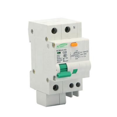 China One Pole 230V AC ELCB Hot Selling RCCB / RCD Type 2 Earth Leakage Circuit Breaker for sale