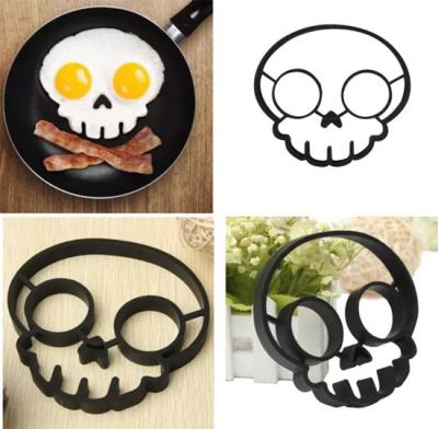 China Skull Shaped 100% Food Grade Silicone Egg Ring Owl Shaped Egg Fried Ring for sale