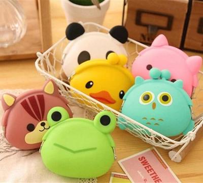 China Mini Cute Cartoon Animal Wallet/Jelly Silicone Coin Purse With Ears Great For Children for sale