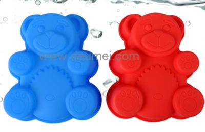 China Cute Bear Shape Silicone Baking Cake Mold For Children for sale