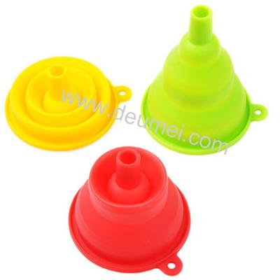 China Filter Tool Silicone Rubber Funnel,Dropping Funnel,Cooking Funnel Any Customized Color for sale