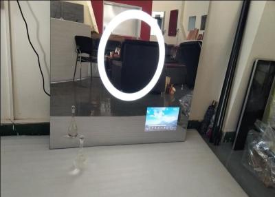 China Custom Size Bath Mirror Tv , IP68 Waterproof Dielectric Glass Tv Mirror Scratch Resistance for sale