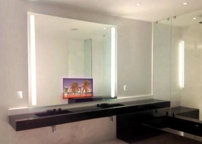 China Touch LCD 32 Inch Frameless Mirror TV Optional Mirror Color Hotel Use for sale