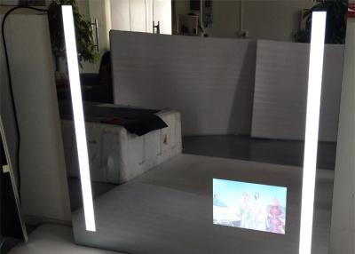 China Rectangle Bathroom Mirror LED TV Wall Mounted 1920 X 1080 Resolution for sale