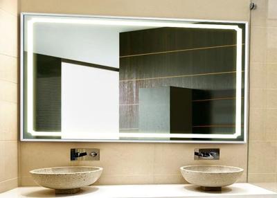 China Stylish HD Bathroom TV Mirror Illuminated Custom Made Size Scratch Resistant for sale