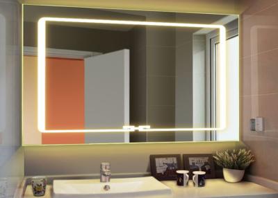 China Rectangle Bathroom Mirror With Tv Built In , Mirror Finish Tv Fog Proof for sale