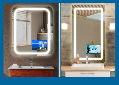 China Anti - Fog Bathroom Transition Mirror TV Wall Mount With Android System for sale