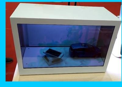 China Multi Nano Touch Transparent LCD Display Metal Showcase 32 Inch For Exhibition for sale