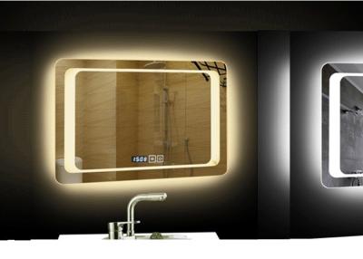 China Large Led Lights Dielectric Mirror TV With Clock Function Scratch Resistant for sale