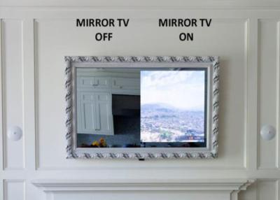 China Rectangle Bathroom TV Magic Mirror / Smart Mirror TV With LED Light Clock for sale