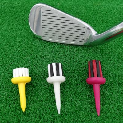 China Plastic Golf Tee Golf Set Brush Teeth 3 Color Size Driver Training Aid Ball Holder Remover ZF0012 for sale