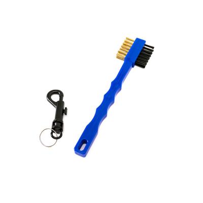 China Factory Sale Hot Copper Wire Golf Club Cleaning Brush Handle Golf Straight Brush ZF0013 for sale