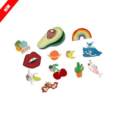 China Custom ALLOY Woman Safety Pin Cartoon Metal Zinc Alloy Brooch for sale