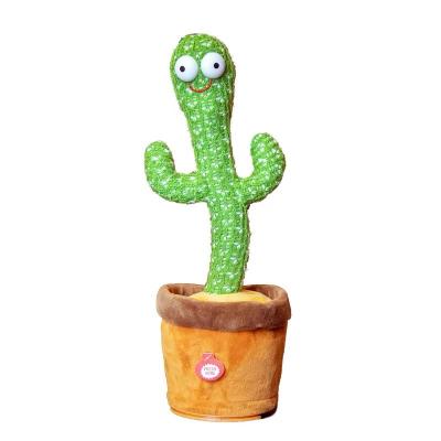 China New Dancing Plush Twisted Singing Dancing Talking Cactus For Children Early Education Toy 2021 New Christmas Gift for sale