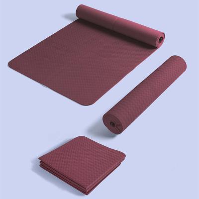 China Non-slip Outdoor Lightweight 4mm Band Natural Rubber Foldable Yoga Mat For Travel for sale