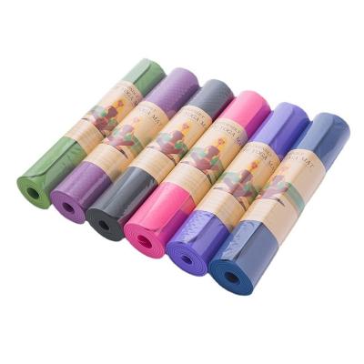 China PU Non Slip Environmental Mat Tape Yoga Mat With Stance Line For Fitness Gym for sale