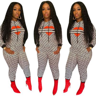 China Letter Stripe QUICK DRY Hoodie and Print Jogging Set New Women's Sports Two Piece Pants Set 2022 Summer Leisure for sale